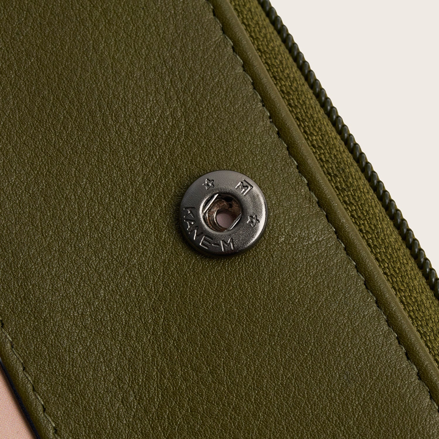 Leder Geldbörse Olivgrün Floren