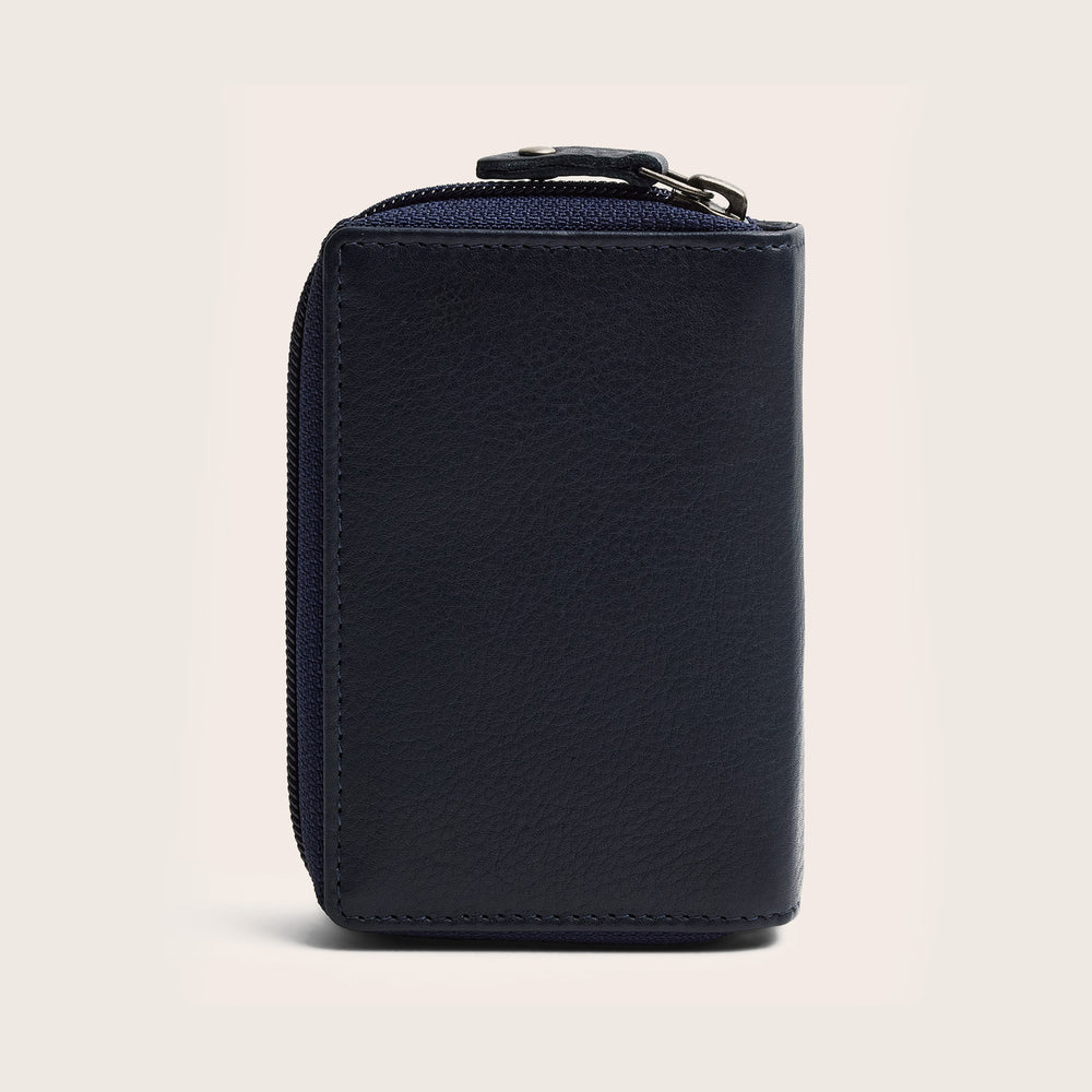 Leder Geldbörse Navy Floren