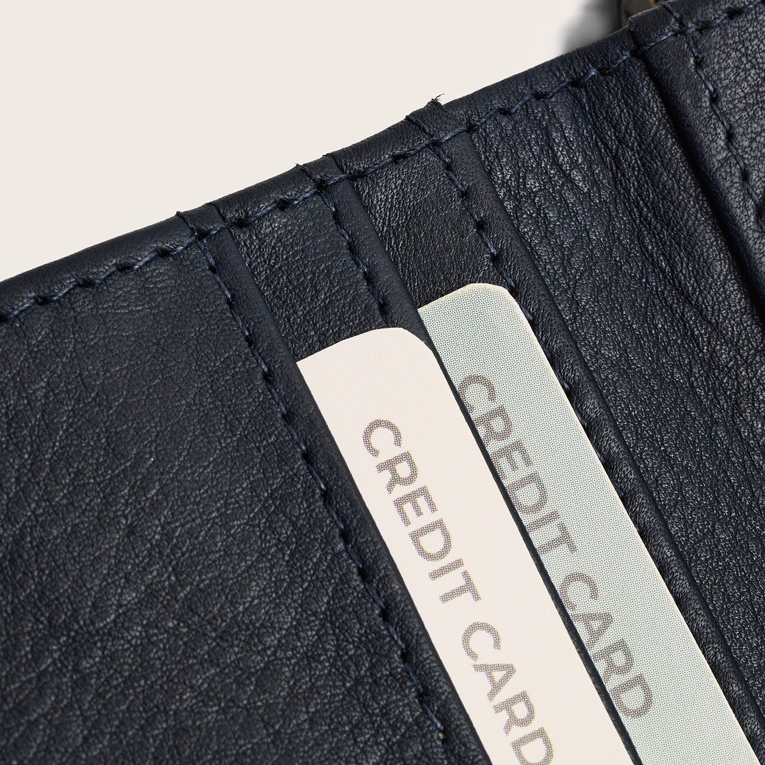 Leder Geldbörse Navy Floren