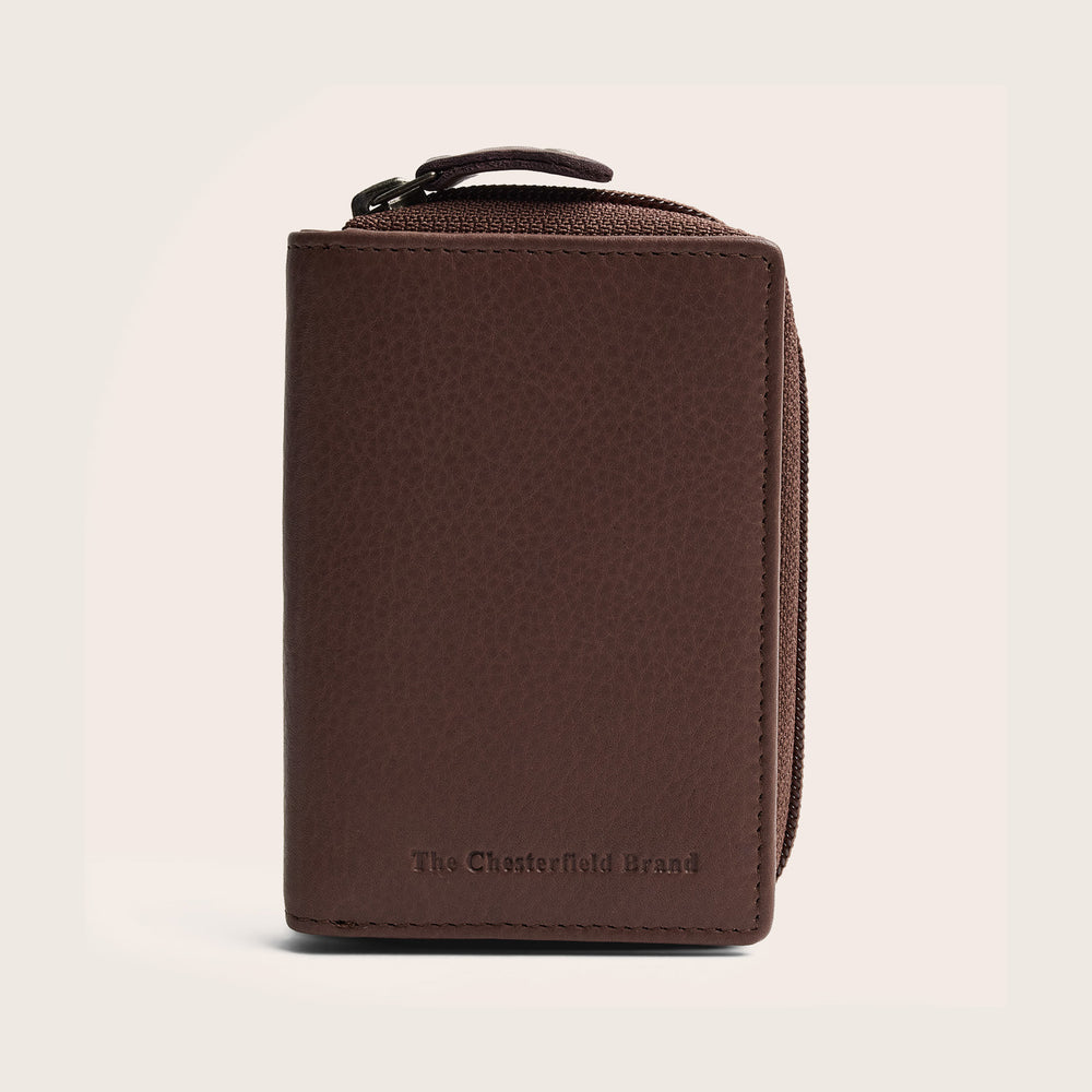 Leder Geldbörse Dunkles Taupe Floren