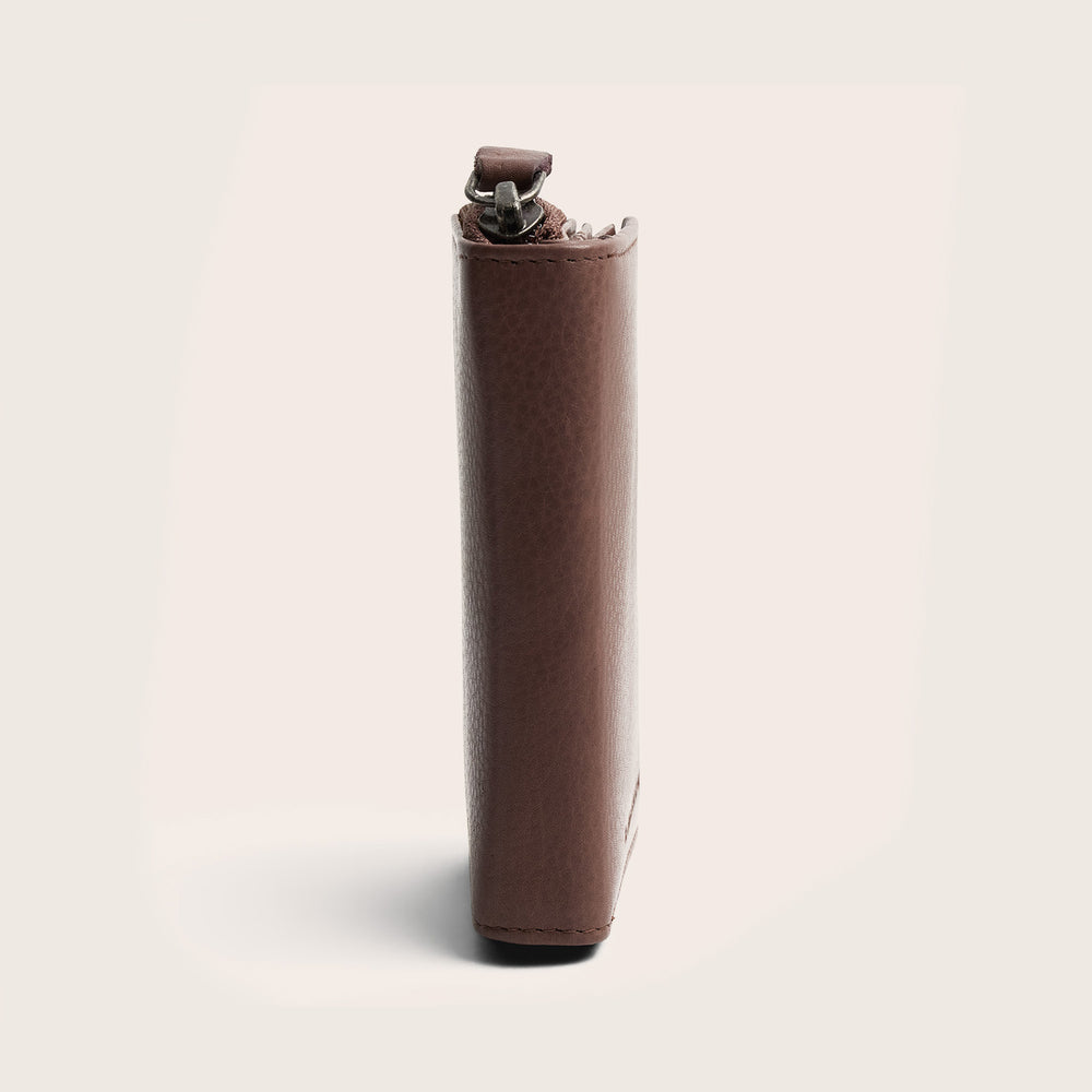 Leder Geldbörse Dunkles Taupe Floren