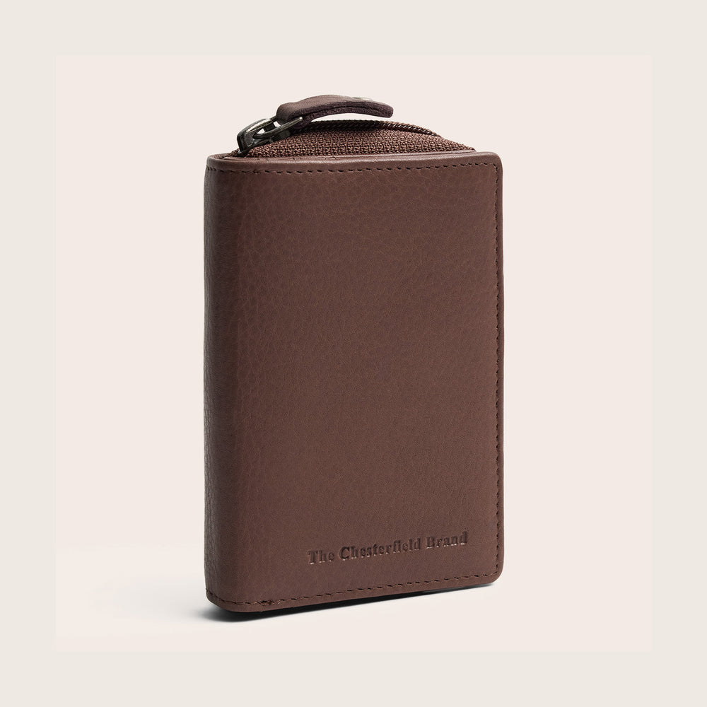 Leder Geldbörse Dunkles Taupe Floren