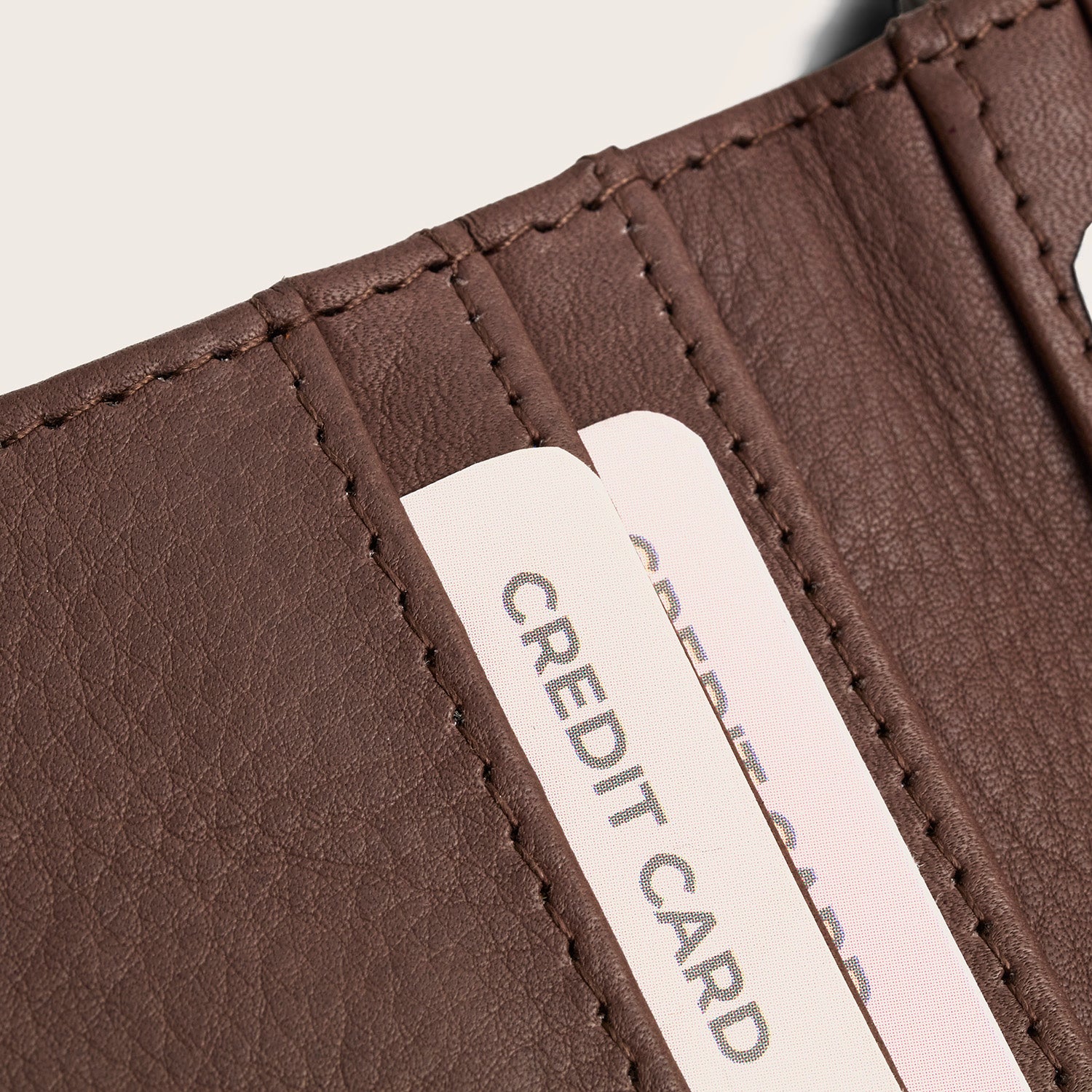 Leder Geldbörse Dunkles Taupe Floren