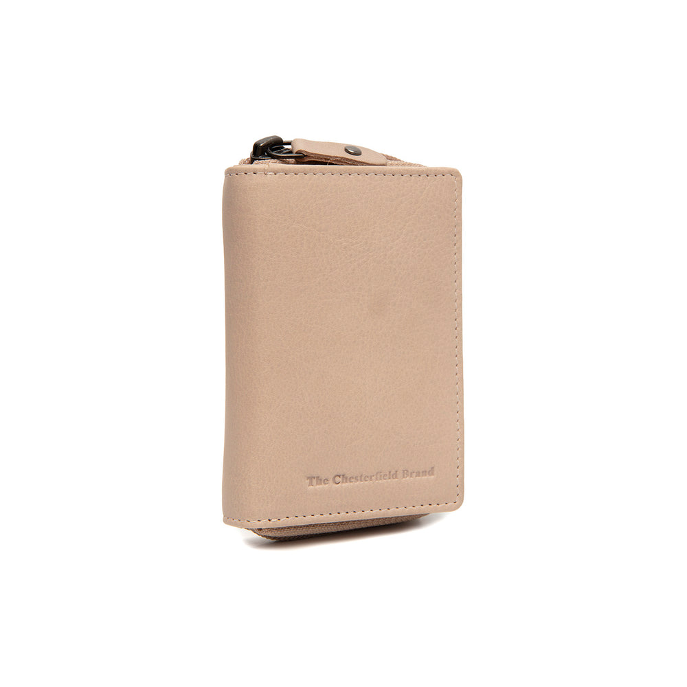 Leather Wallet Beige Floren