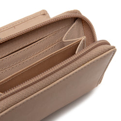 Leder Geldbörse Beige Floren