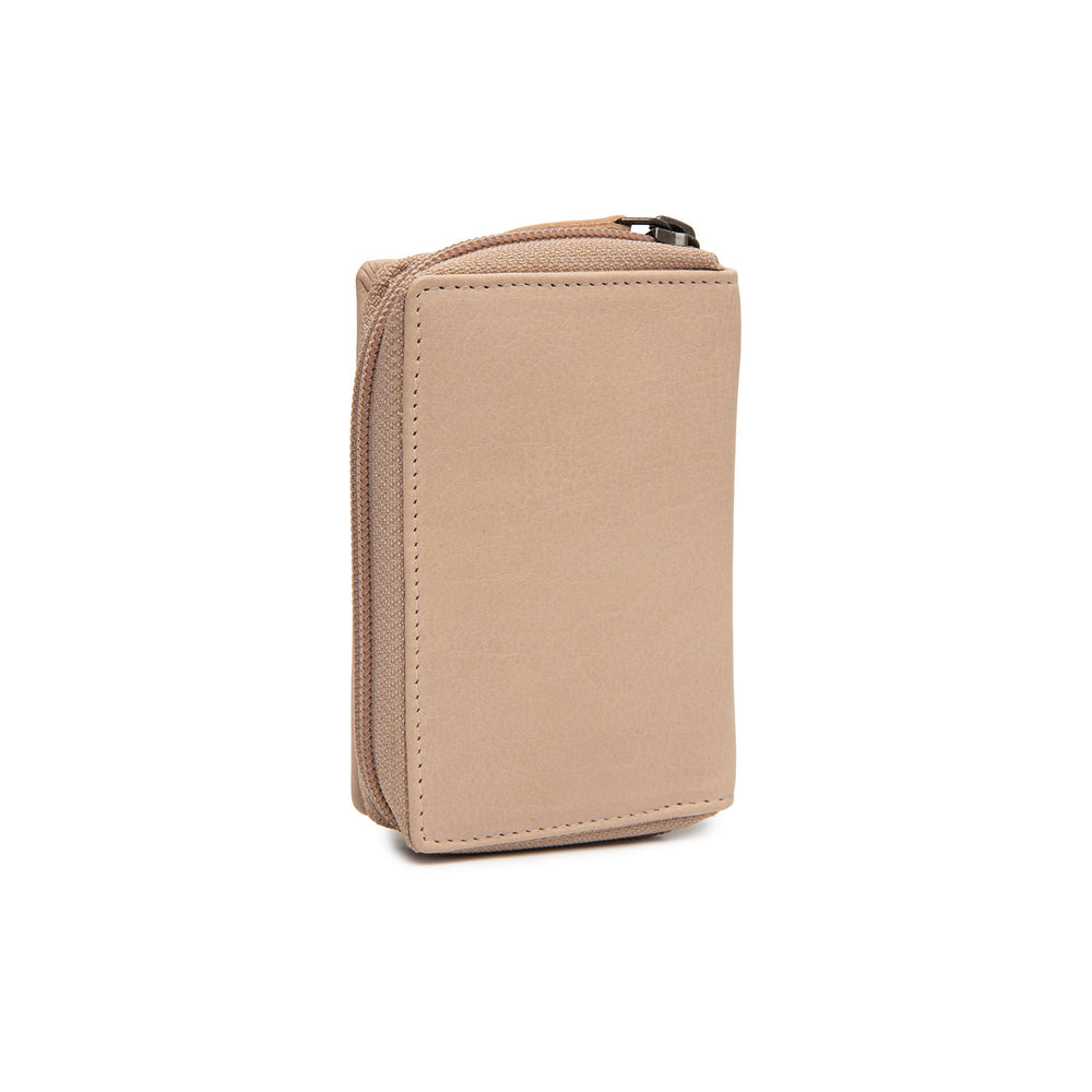 Leather Wallet Beige Floren