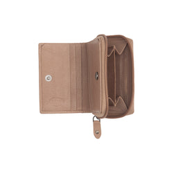 Leder Geldbörse Taupe Floren