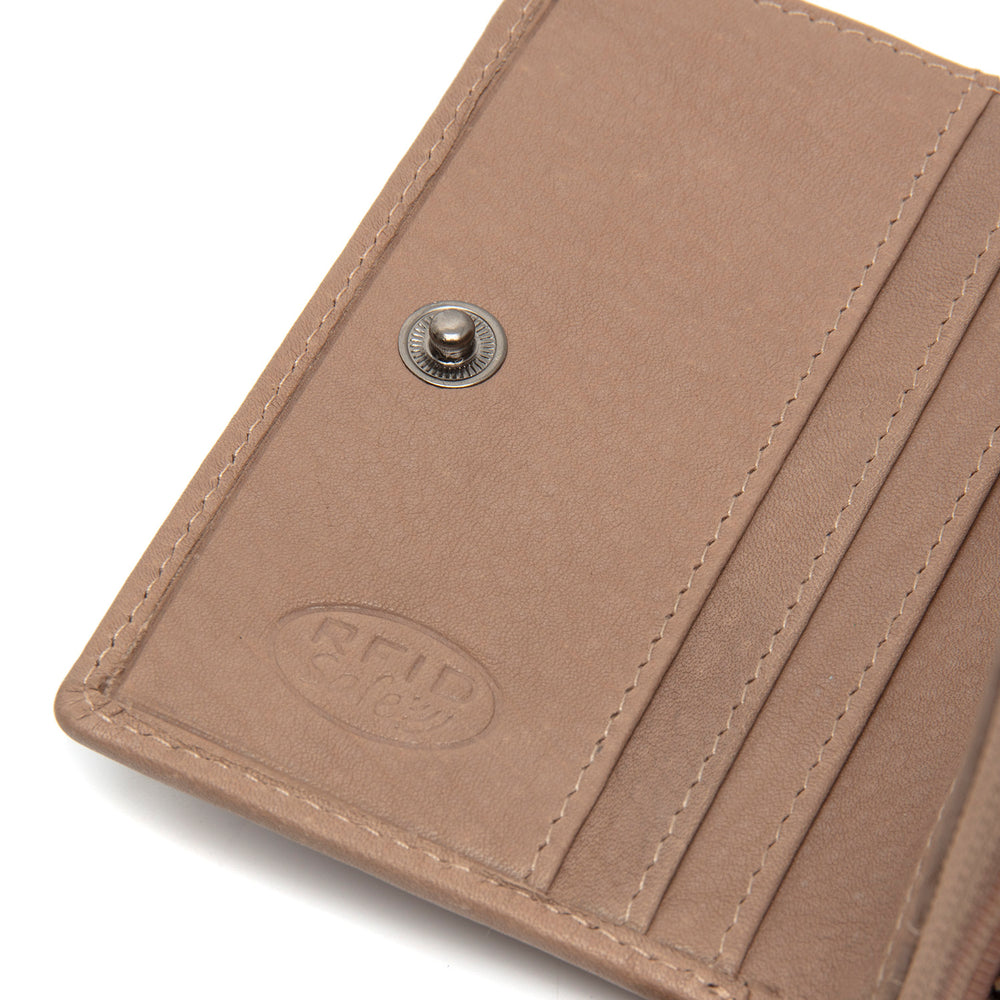 Leather Wallet Taupe Floren