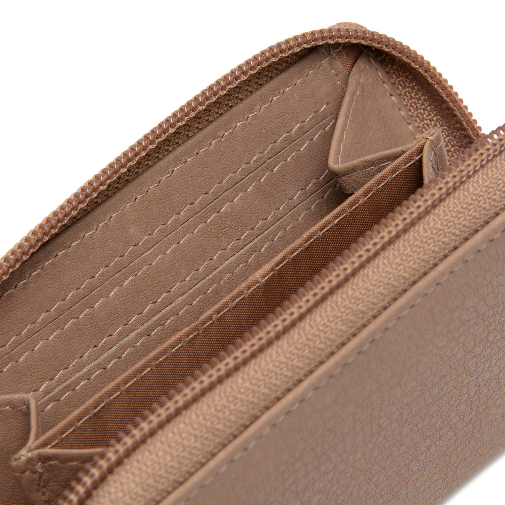 Leather Wallet Taupe Floren