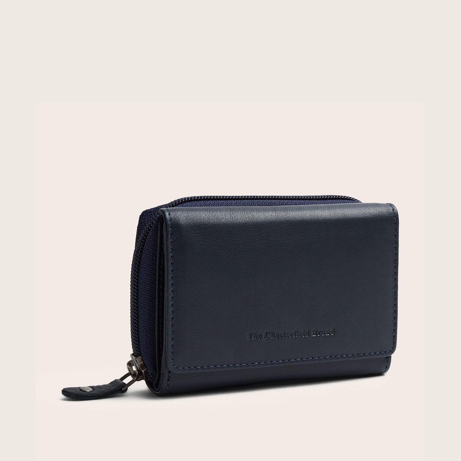 Leder Geldbörse Navy Zelan