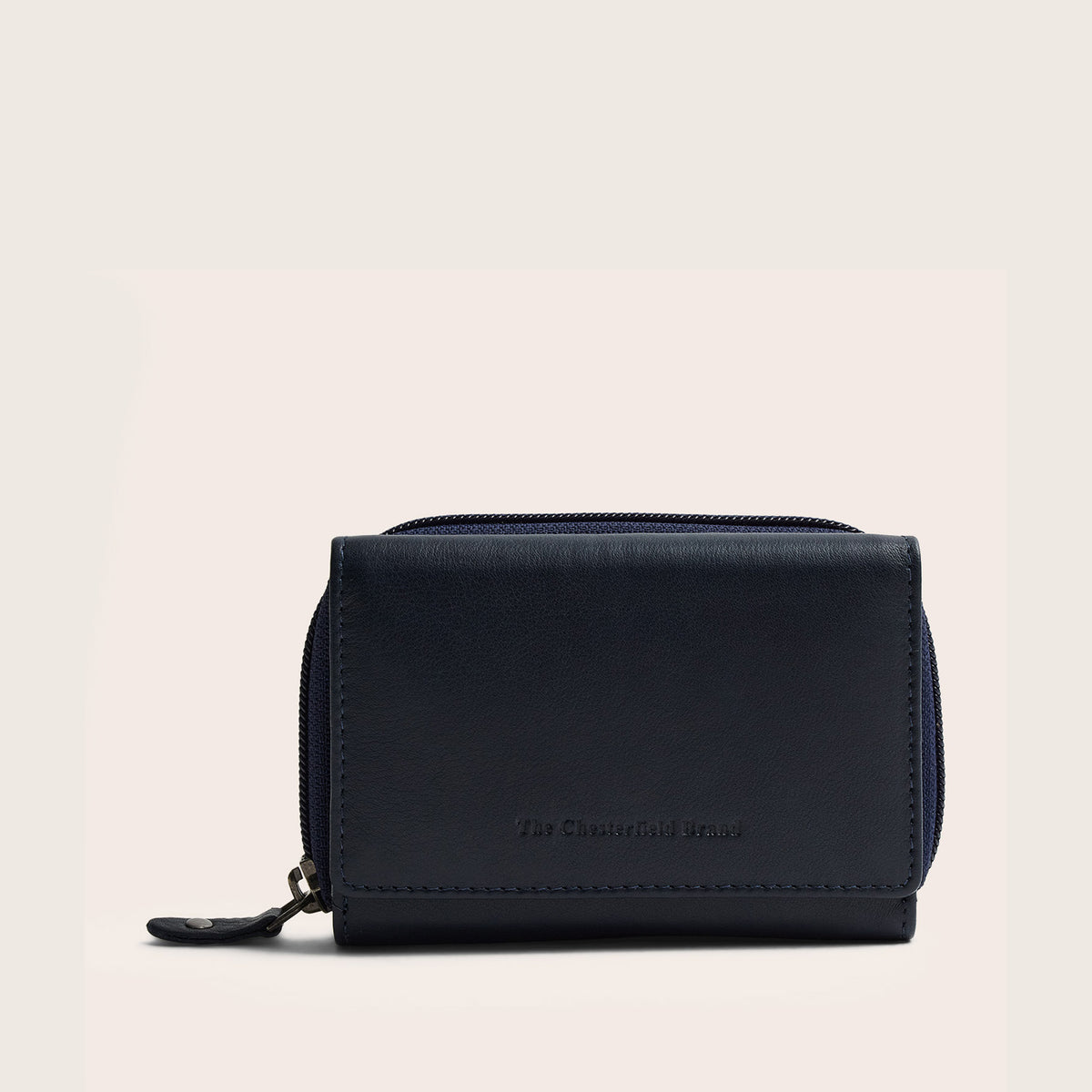 Leder Geldbörse Navy Zelan
