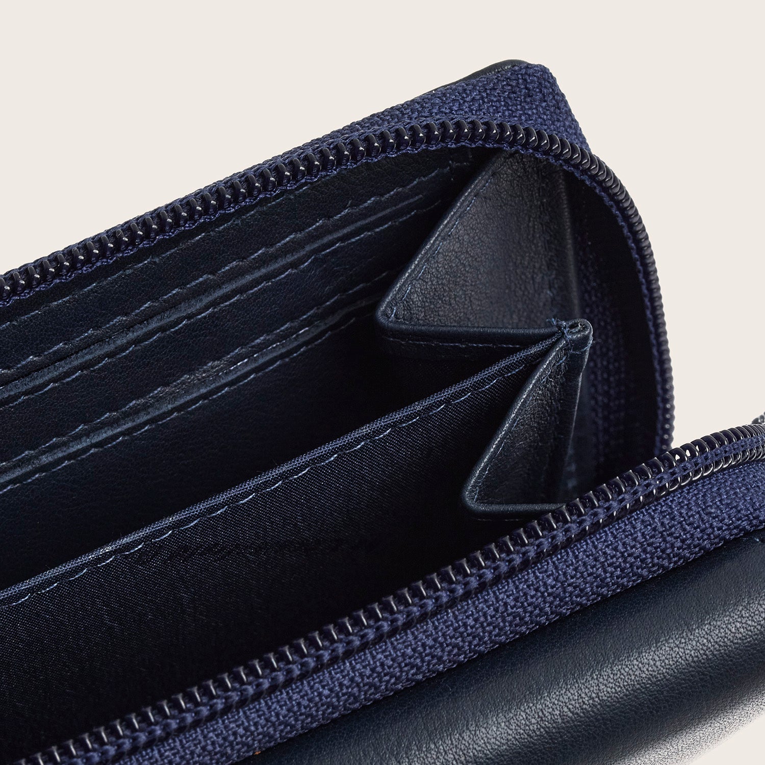 Leder Geldbörse Navy Zelan