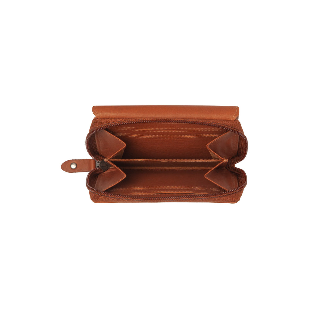 Leder Geldbörse Cognac Zelan