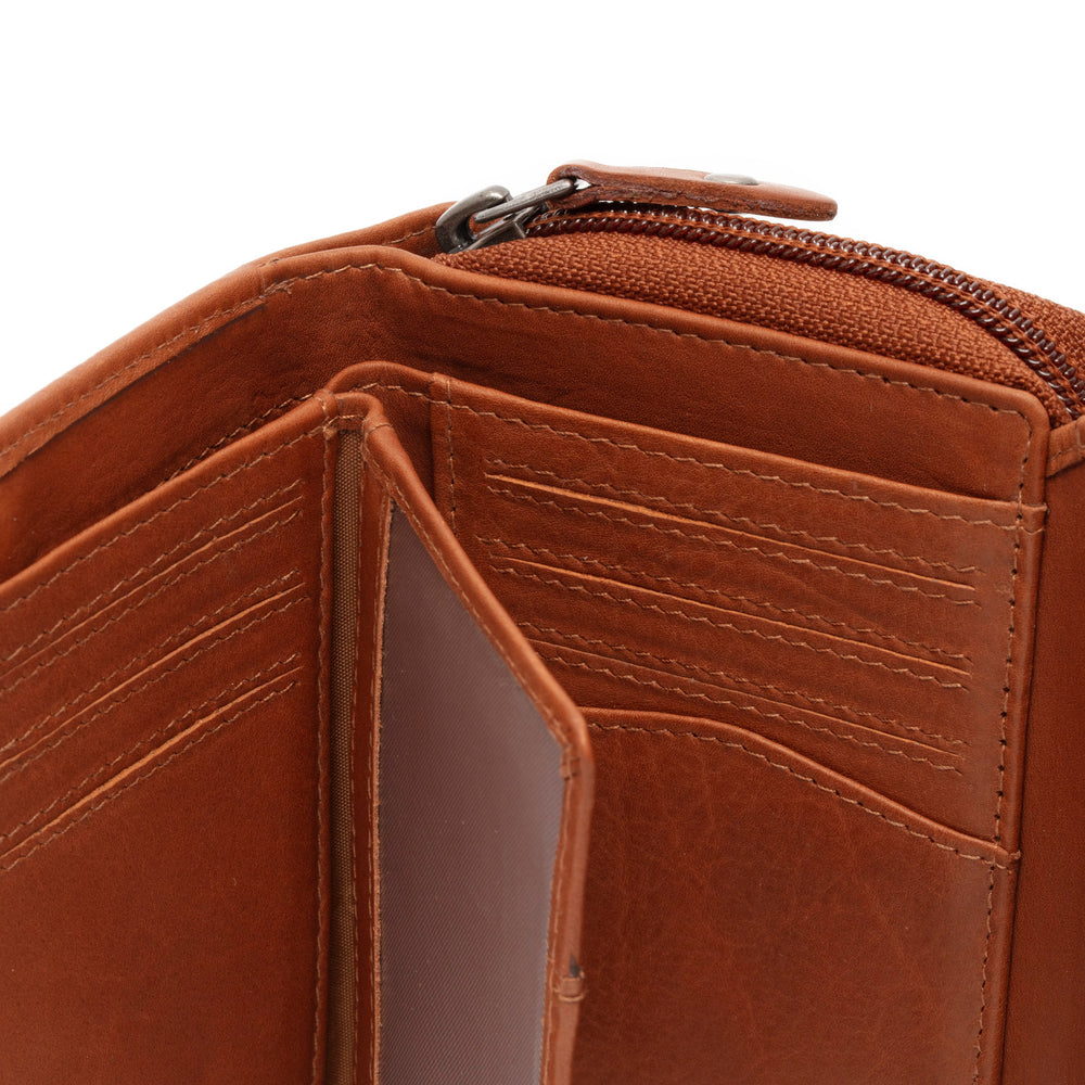 Leder Geldbörse Cognac Zelan