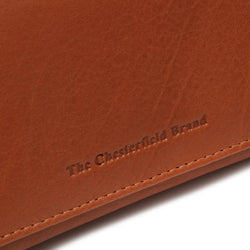 Portefeuille en Cuir Cognac Zelan