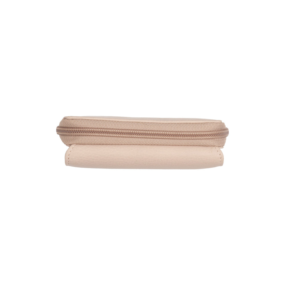Leather Wallet Beige Zelan
