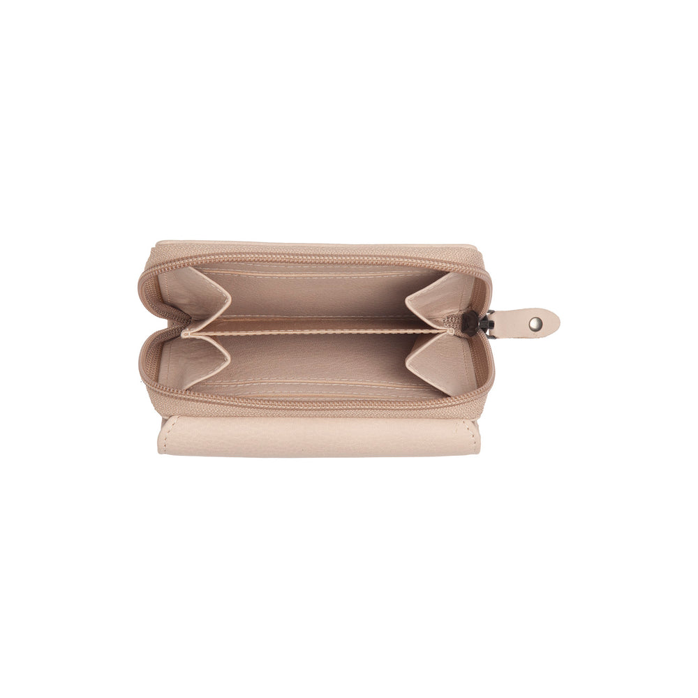 Leather Wallet Beige Zelan