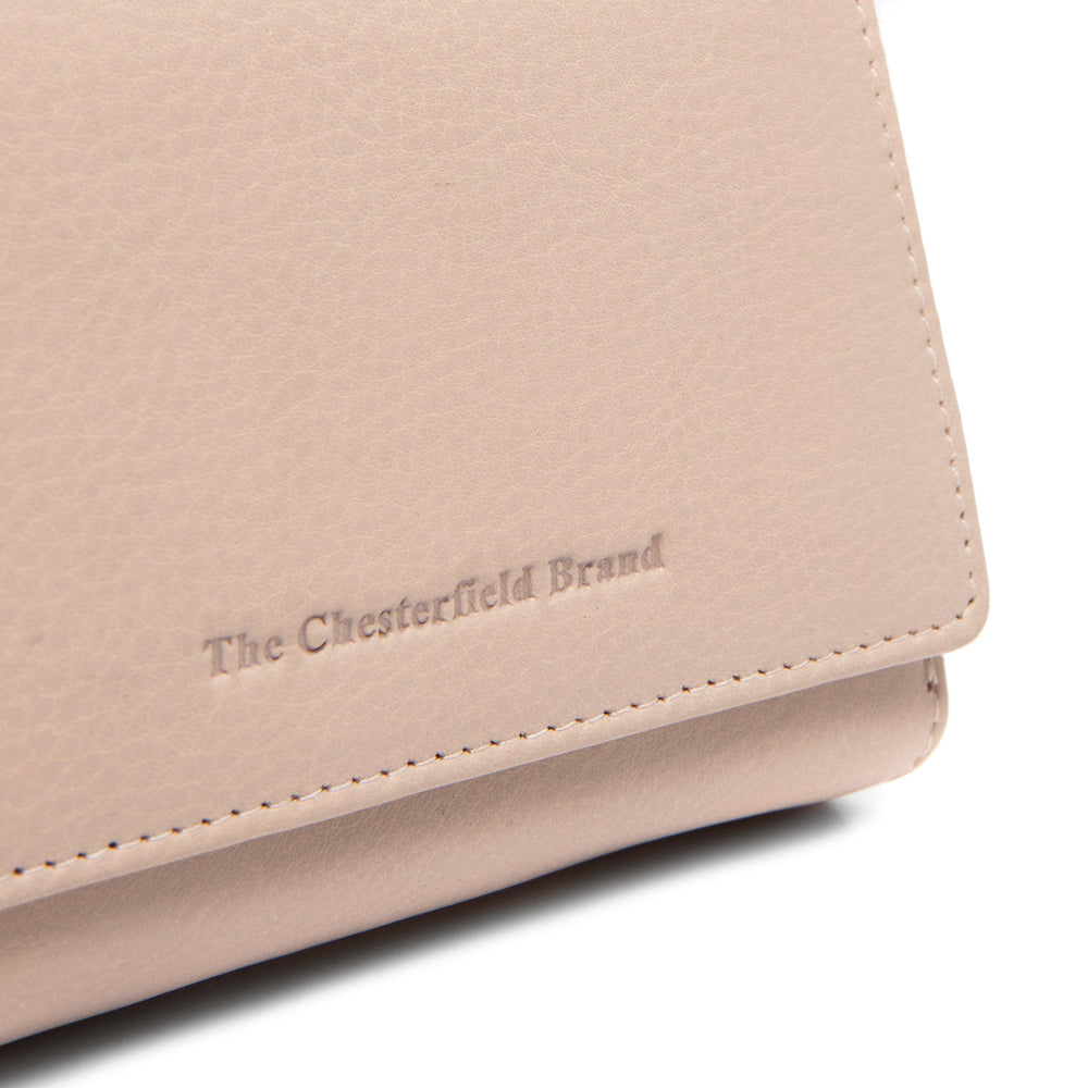 Leather Wallet Beige Zelan