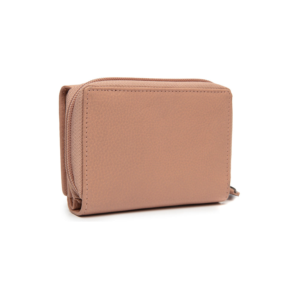 Leather Wallet Vintage Rose Zelan