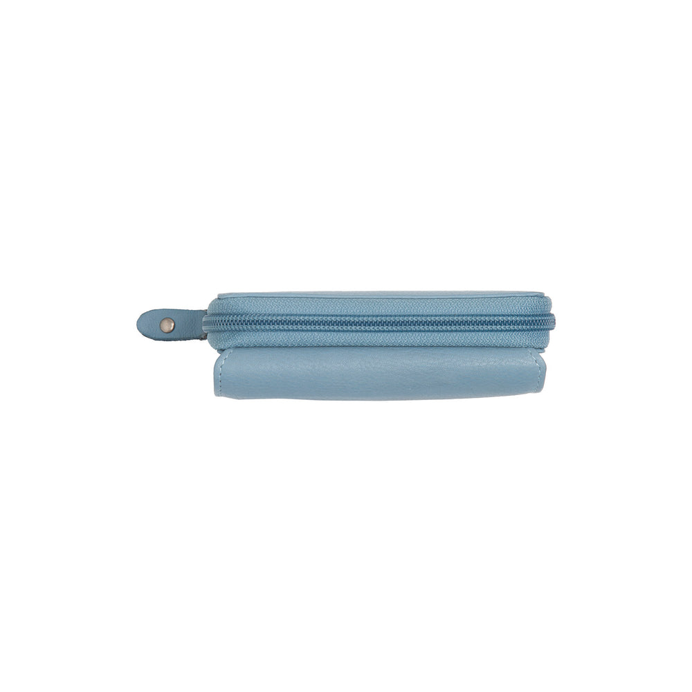 Leather Wallet Sky Blue Zelan