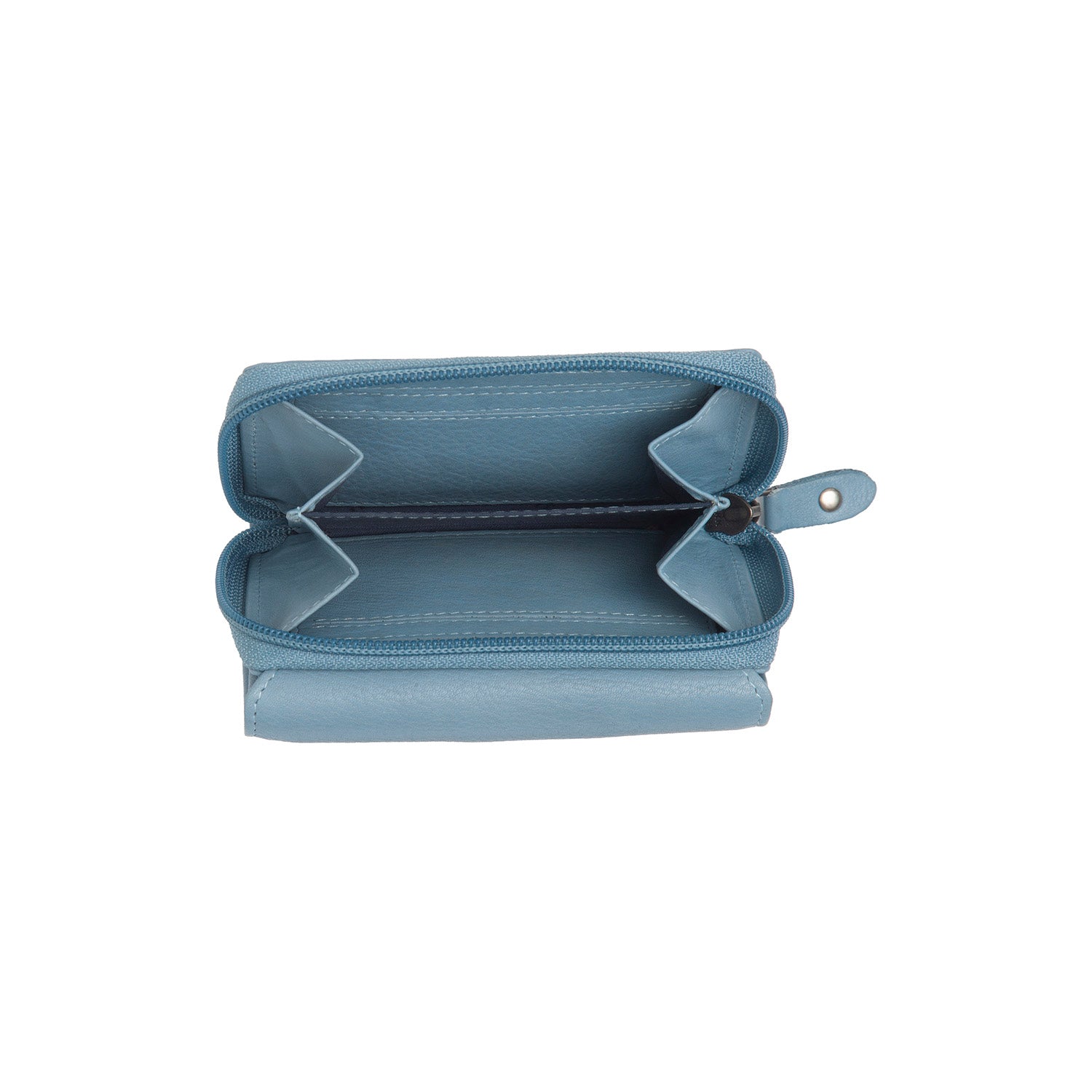 Portefeuille en Cuir Sky Blue Zelan