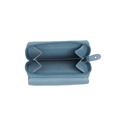 Portefeuille en Cuir Sky Blue Zelan