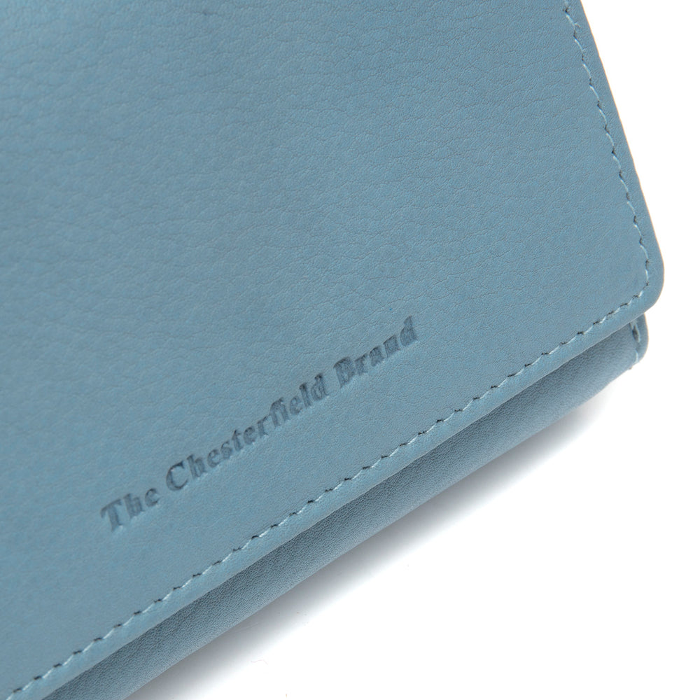 Leather Wallet Sky Blue Zelan