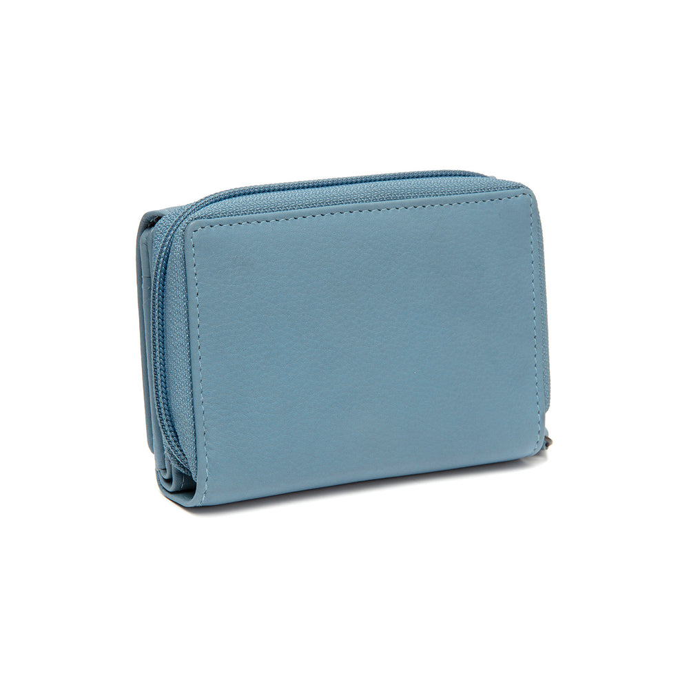 Leather Wallet Sky Blue Zelan