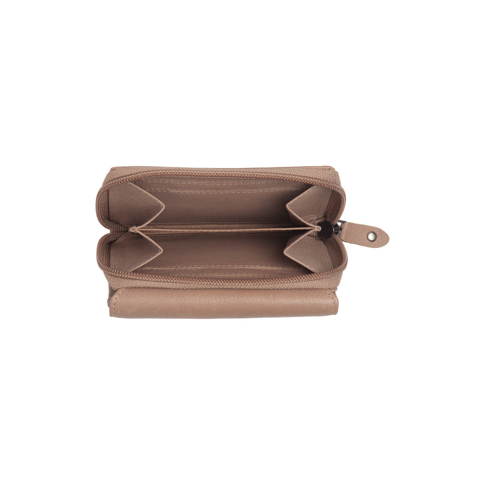 Leather Wallet Taupe Zelan