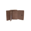 Portefeuille en Cuir Taupe Zelan
