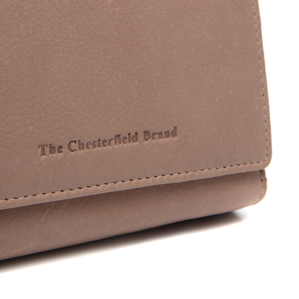 Leather Wallet Taupe Zelan