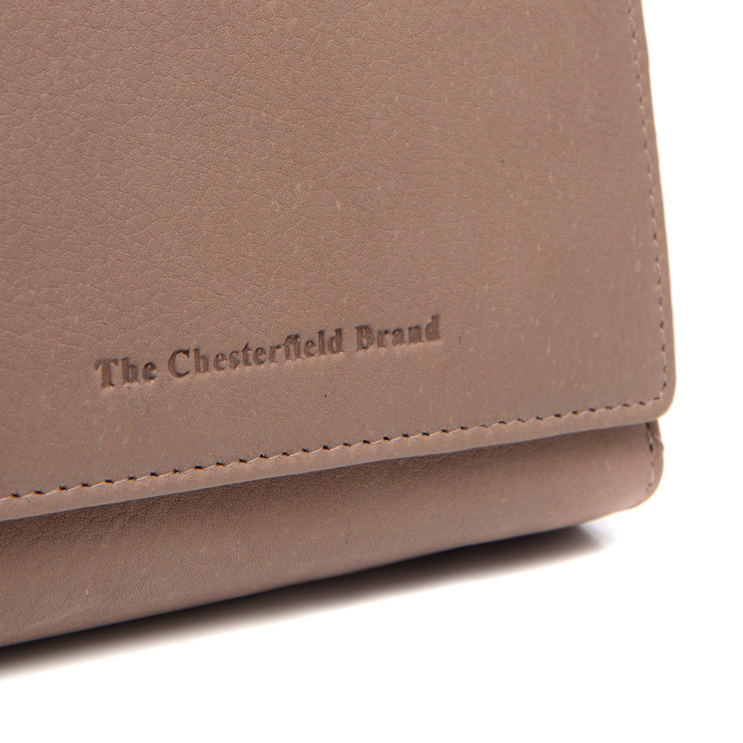 Portefeuille en Cuir Taupe Zelan