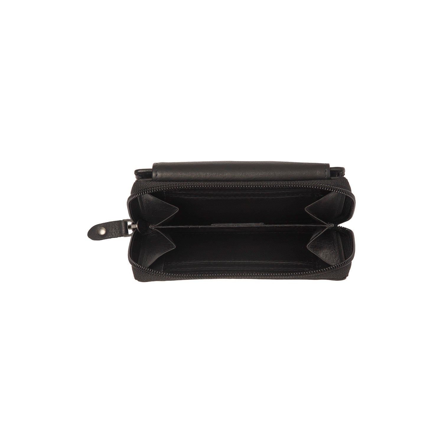 Portefeuille en Cuir Noir Orveta