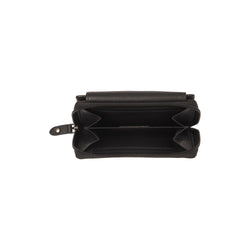 Portefeuille en Cuir Noir Orveta
