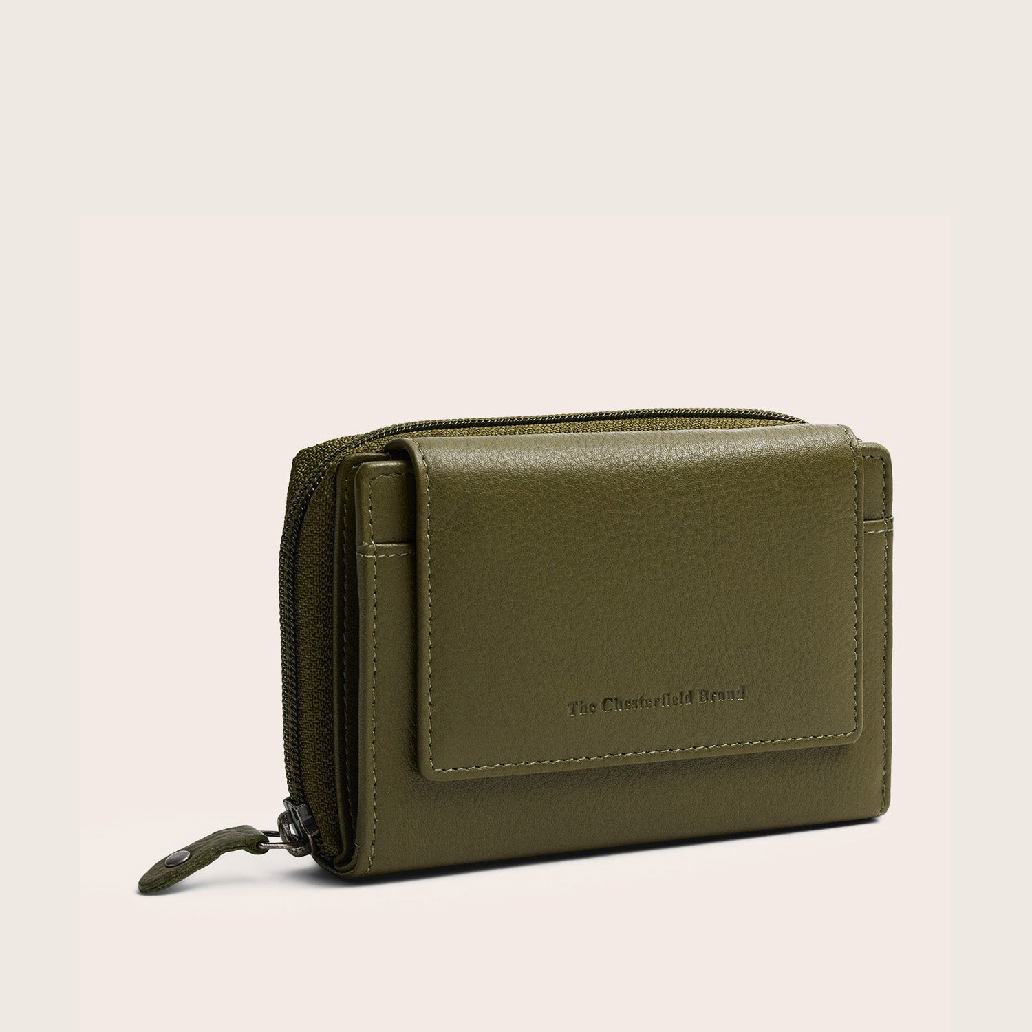 Leder Geldbörse Olivgrün Orveta
