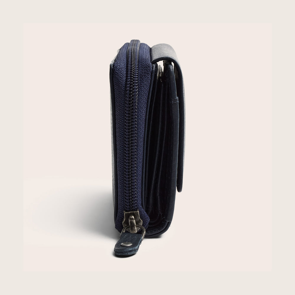 Leder Geldbörse Navy Orveta