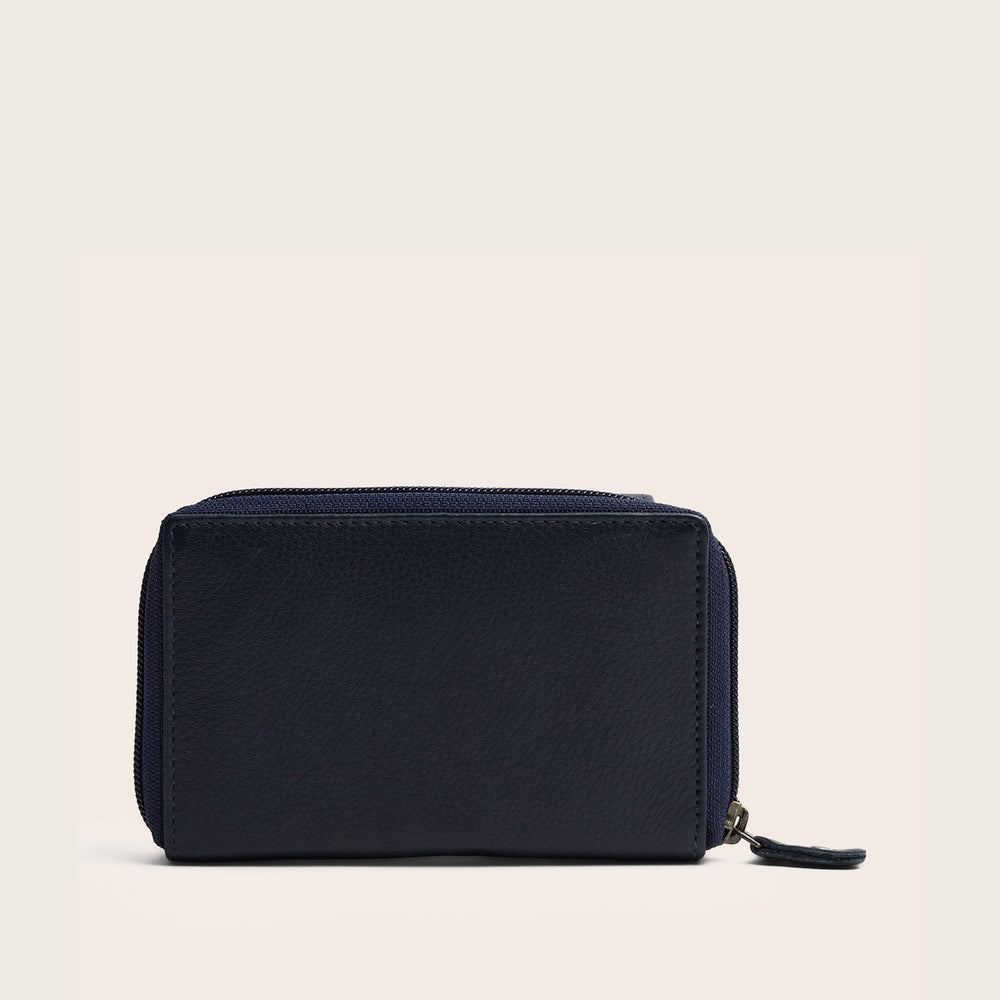 Leder Geldbörse Navy Orveta
