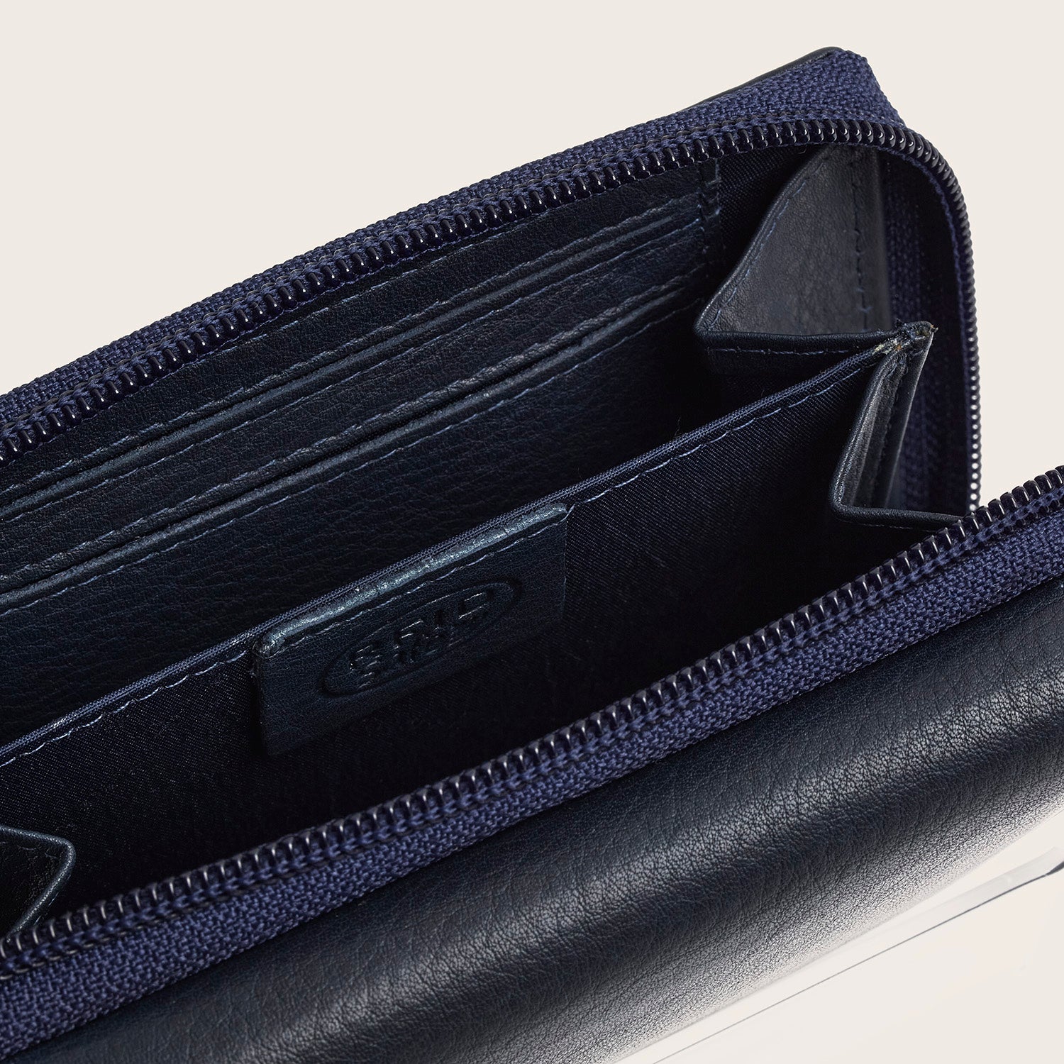 Leder Geldbörse Navy Orveta