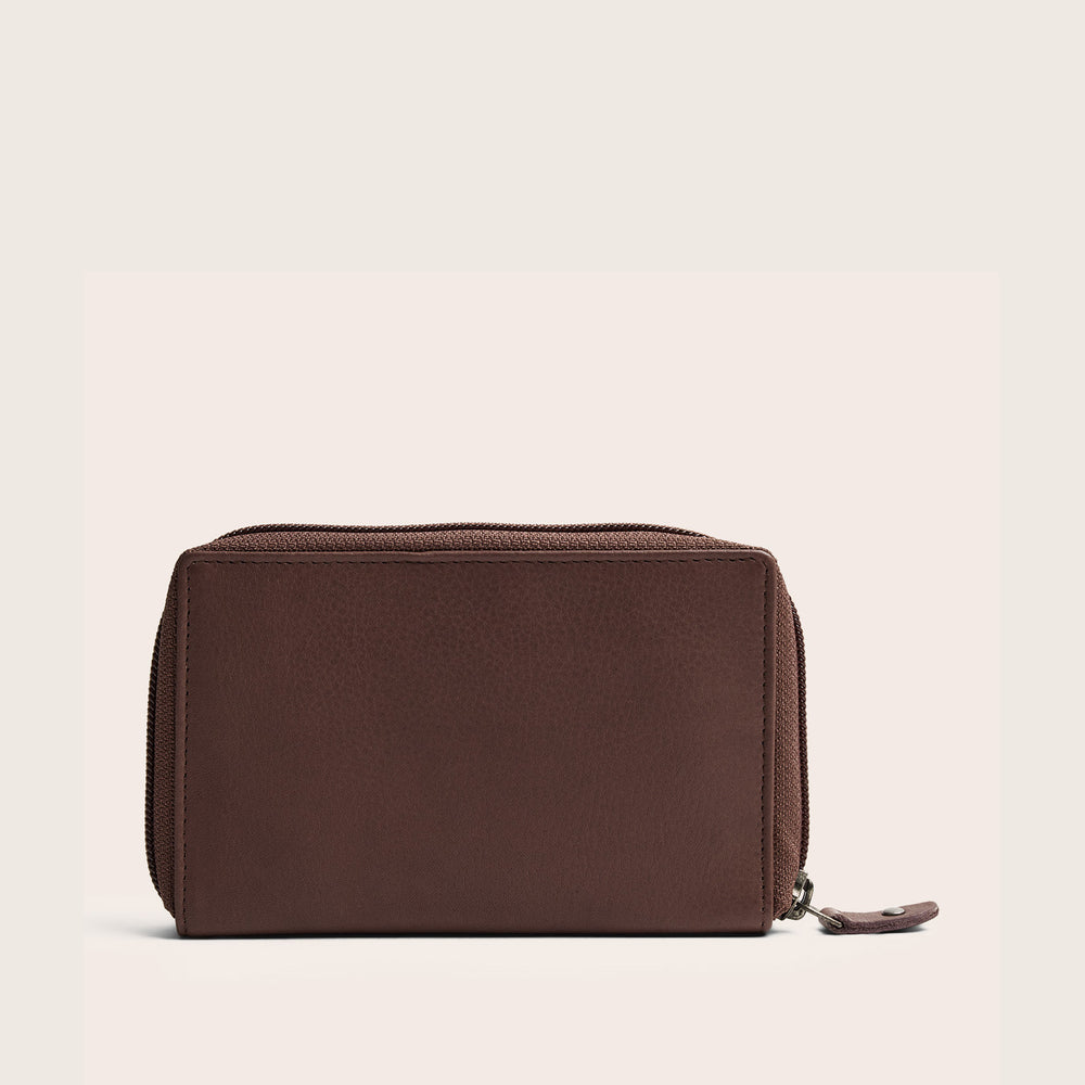 Leder Geldbörse Dunkles Taupe Orveta