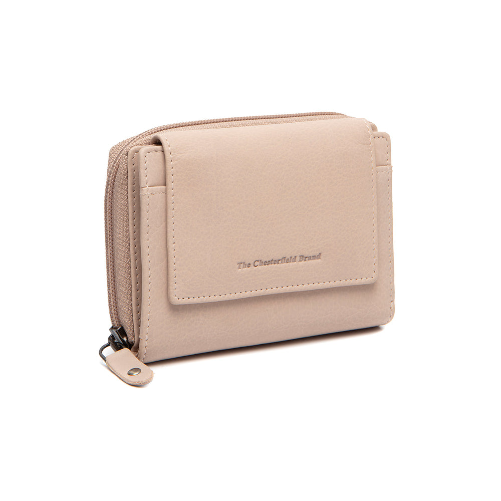 Leder Geldbörse Beige Orveta