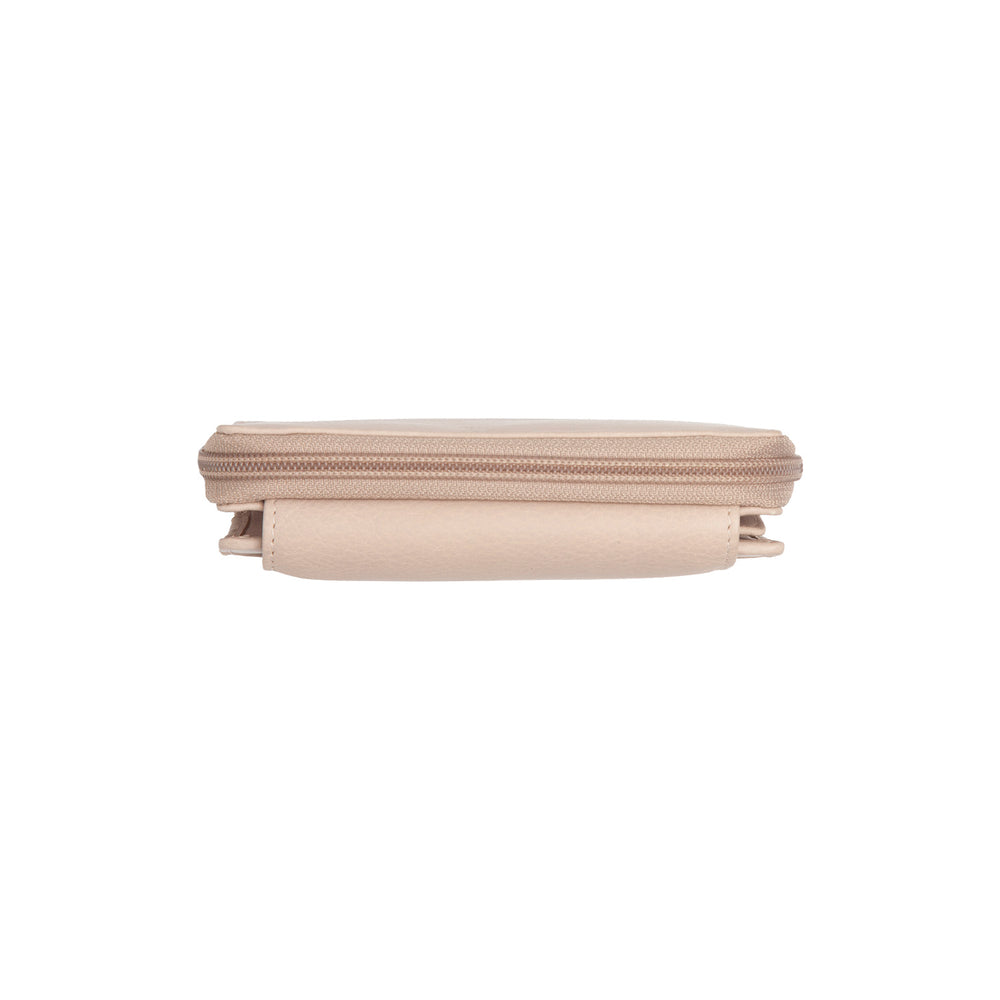 Leder Geldbörse Beige Orveta