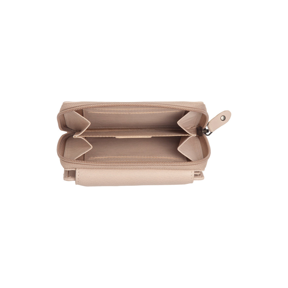 Leder Geldbörse Beige Orveta
