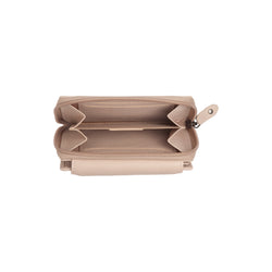 Leder Geldbörse Beige Orveta