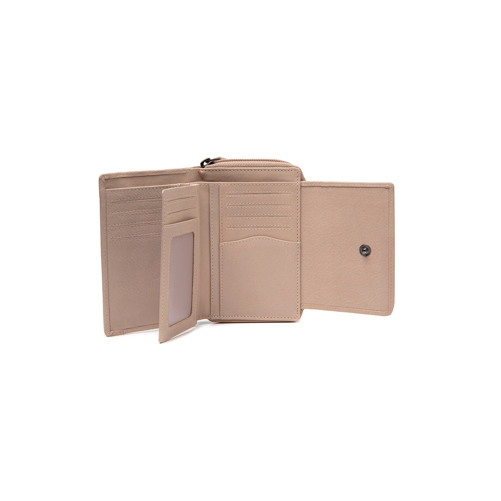 Leder Geldbörse Beige Orveta