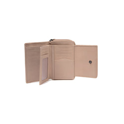 Leder Geldbörse Beige Orveta