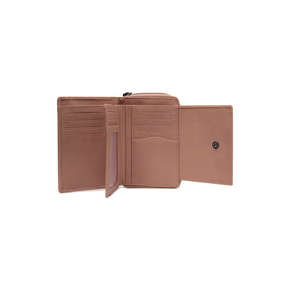 Leather Wallet Vintage Rose Orveta