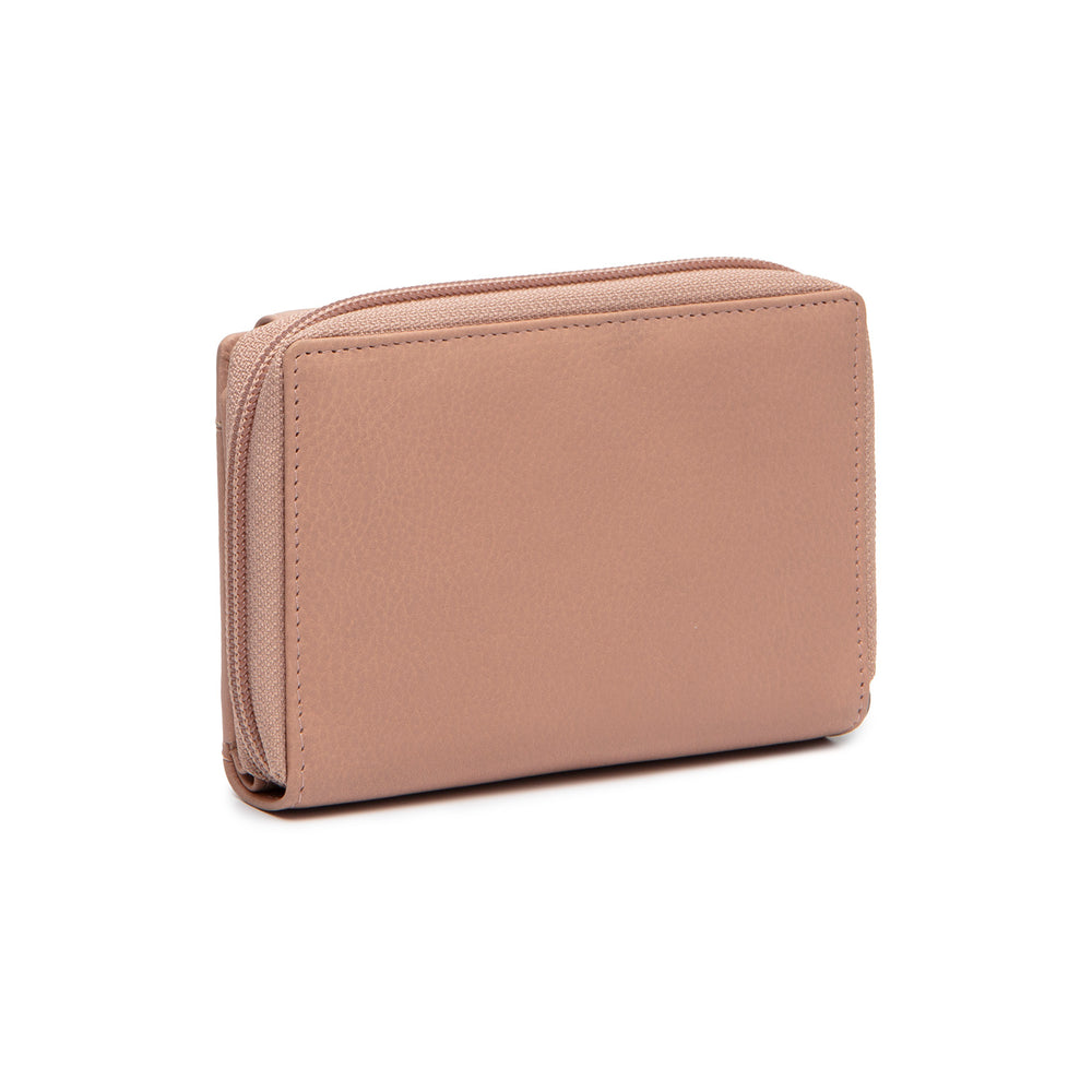 Leather Wallet Vintage Rose Orveta