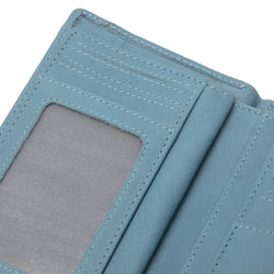 Leather Wallet Sky Blue Orveta