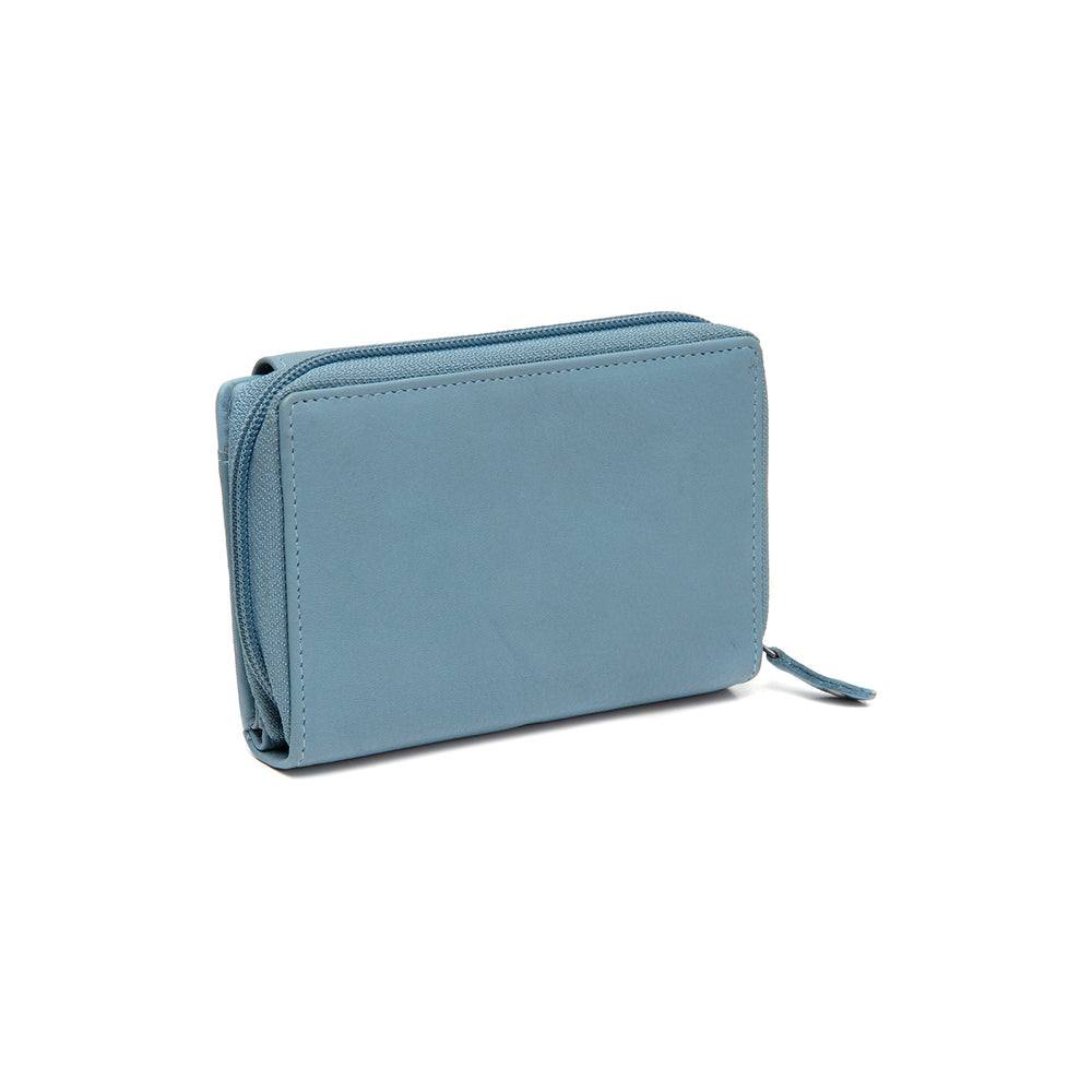Leder Geldbörse Himmelblau Orveta