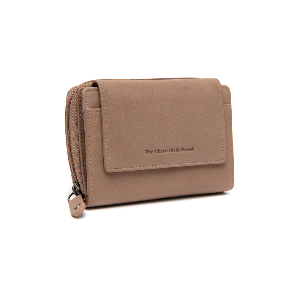 Leather Wallet Taupe Orveta